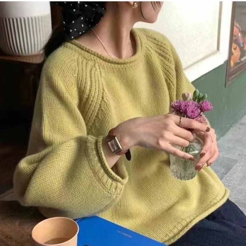 

Осенние новые длинные рукава свитера свитера женские модные повседневные однотонные элегантные O-образные трикотажные женские свитера зимние мягкие теплые женские вязаные джемперы 25514 One Size