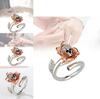 Elegant Zircon Inlaid Copper Ring Trendy Lightning And Meteor Design For Men And Women