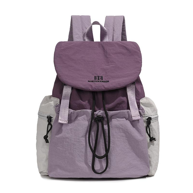 Outdoor sports lightweight backpack new drawstring large capacity commuter backpack college student class schoolbag female