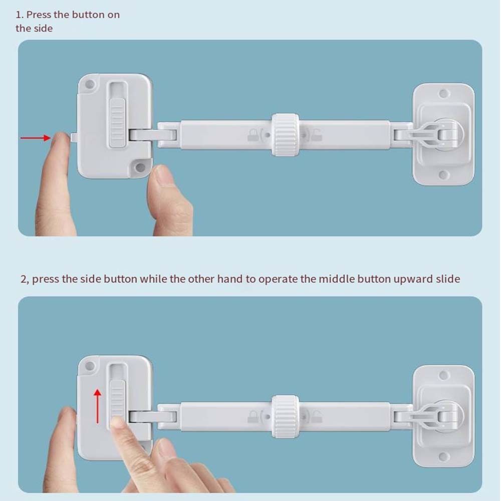 No Punching Window Lock Adjustable Window Restrictor Falling Prevention Locks Limiter  Home