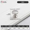 Oukali Modern Luxury Furniture Cabinet Handle Kitchen Drawer Zinc Alloy Brushed Copper Wardrobe Pull Knob Handles