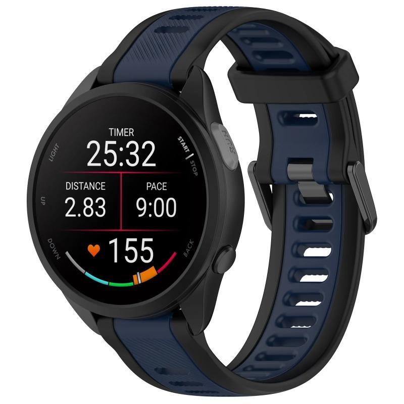 18mm 20mm 22mm Officiellt Silikonarmband För Garmin Forerunner 55 165 965 265 645 Music Mjukt armband för Gramin Venu 3S Band