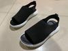 2021 Summer New Women's Mesh Knit Fishmouth Sandals with Thick Sole, Plus Size, Slip-On