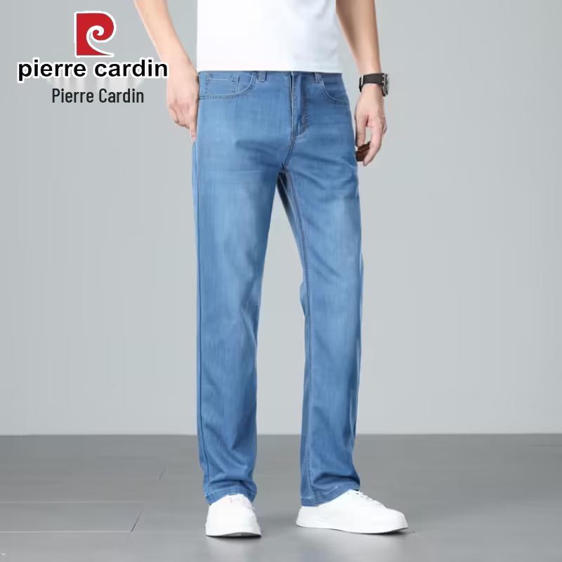 Pierre Cardin Men's Loose Straight Ice Silk Jeans