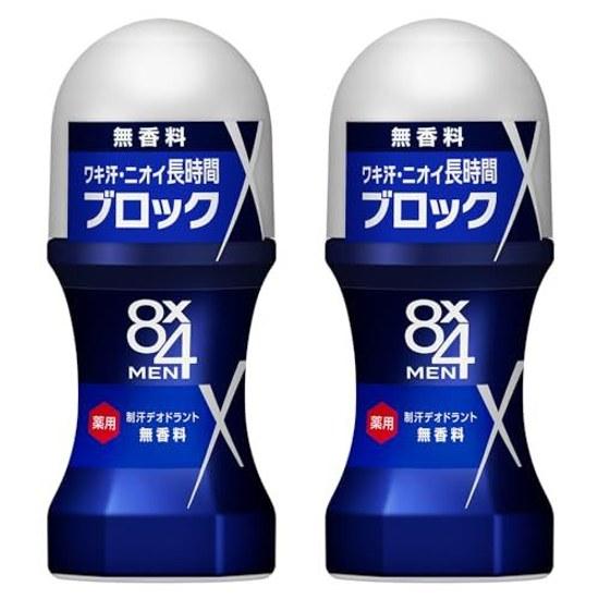 Eight Four Men 8x4 Roll-On Unscented 60ml x 2 Set Deodorant Mens