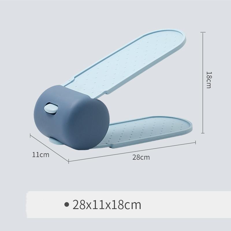 Новая простая современная полка для обуви двухслойная интегрированная регулируемая полка для хранения обуви пластиковая полка для дома общежития гостиной синий 667₽