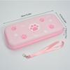 For Nintendo Switch/Switch OLED Pink Cat Claw Protective Travel Carry Bag with Mesh Pocket EVA Cute Hard Carrying Case
