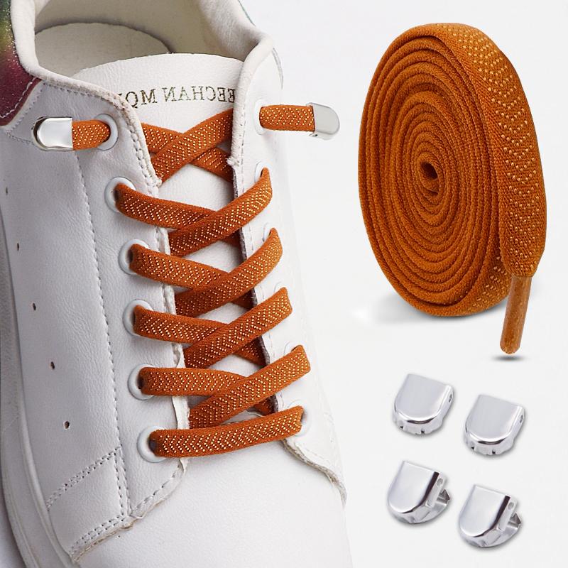 1 Pair/2 Pair No Tie Elastic Shoelaces Sneakers Laces for Kids Adults Rubber Bands Shoe LacesTieless Shoelaces for Sneakers