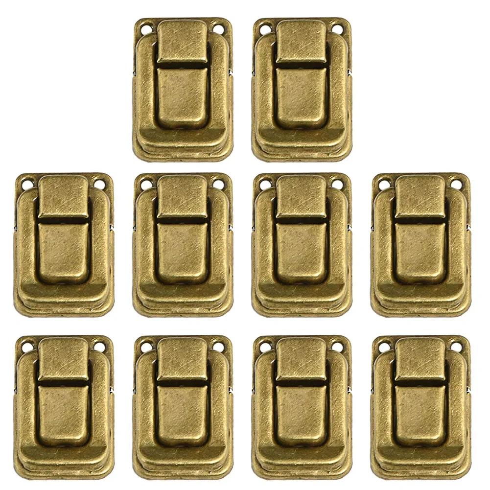 

10 шт. антикварный замок металлический засов защелка шкатулка для драгоценностей декоративный замок винтажная деревянная коробка защелка пряжка шкаф мебельная фурнитура