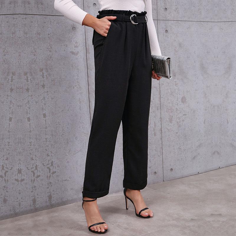 YYFS Damemote Uformell bukser med ensfarget trykk Bukser og Capris