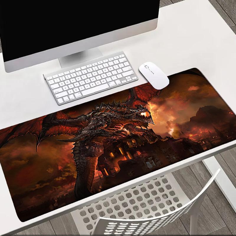 Dragon's Fiery Warcraft game Mouse pad Office Desk Mat, Gaming Mouse Pad Mousepad, keyboard pad,Heavy-Duty Non-Slip Rubber Backing, Gift