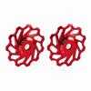 2 X CNC Alloy   Wheel Rear Derailleur Pulley For     Road Bike(red 11T)