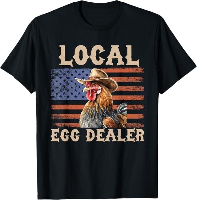 Local Egg Dealer Rooster Farmer Chicken T-Shirt S разноцветный