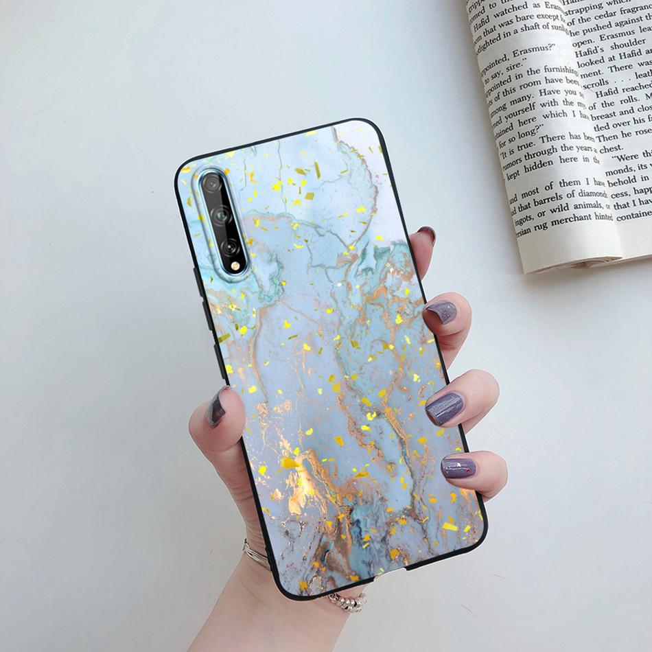 Silicone Phone Case For Huawei Y8P Y9 Prime 2019 Back Cover Cute Cat Cartoon Flower Housing Fundas For Huawei Y8P Y9Prime Cases