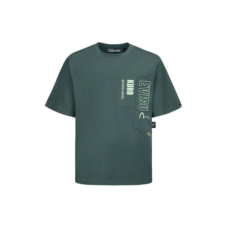 Evisu T-Shirts Men's Crew Neck Moderate Straight Fit 2ESGNM3TS621BZCT
