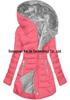 Mid-Length Slimming Hooded Jacket - Women's Thickened Cotton with Velvet Lining