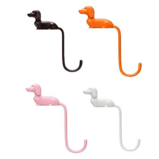 

4 Pcs Dog Cat Tail Hook for Computer Screen No Drill Adhesive Desk Headphone Hanger Multi-functional Storage Organizer for Keys Cables Dog