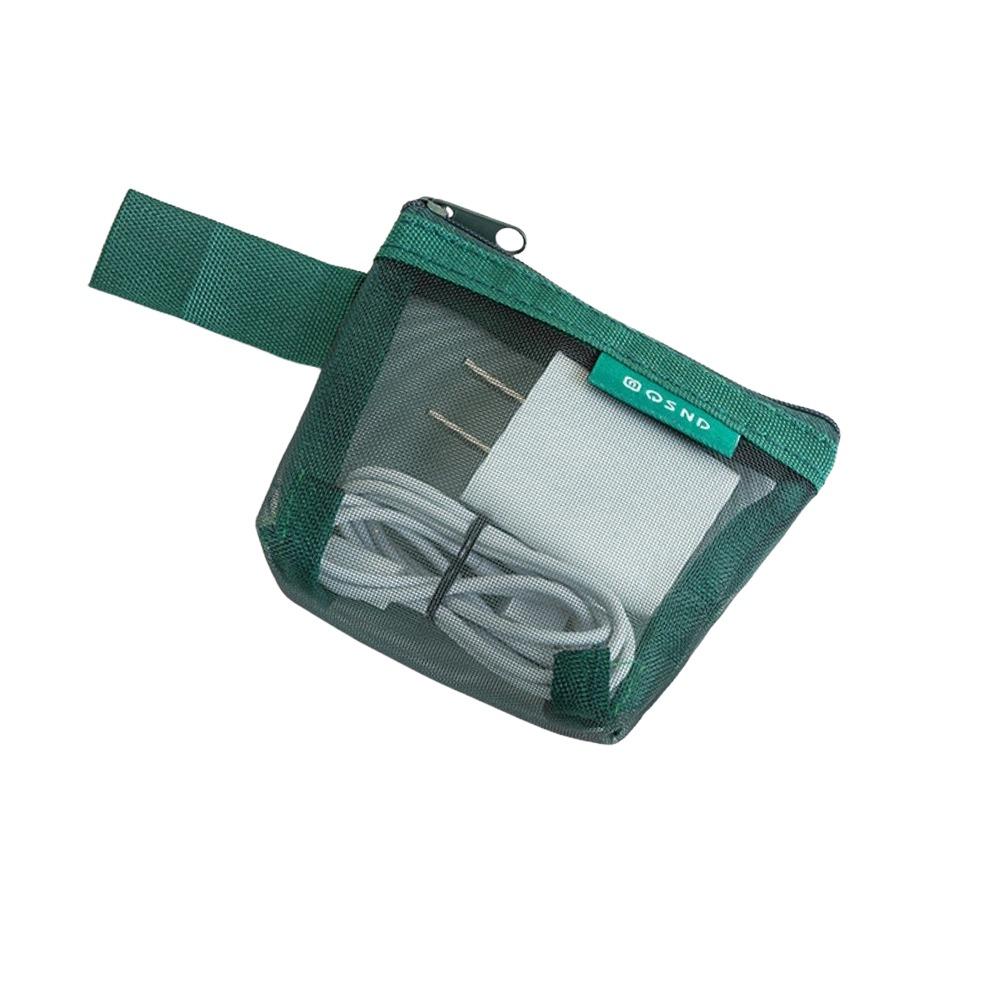 Multipurpose Nylon Transparent Storage Bag Square Lightweight Mesh Storage Pouch Breathable Data Lines Organizer Home Use