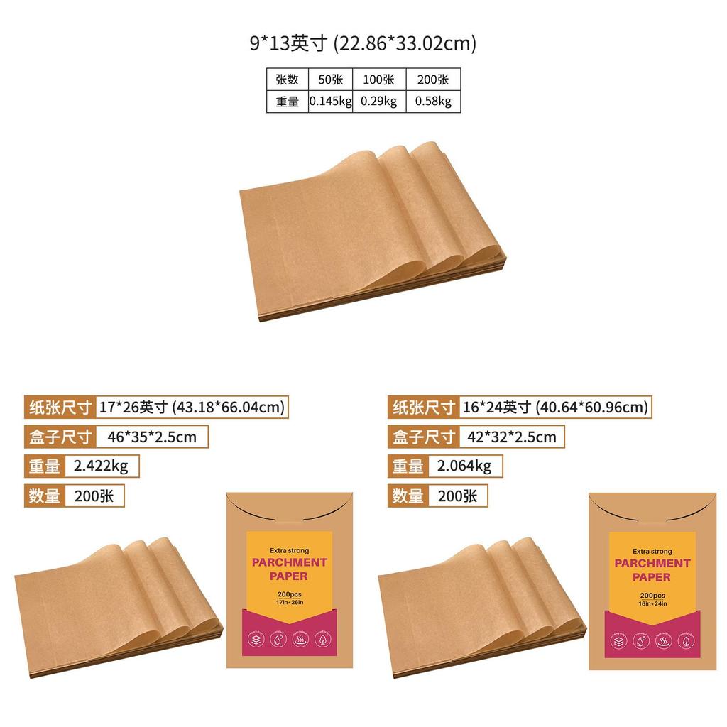 Baking Paper With Doublesided Silicone Oil For Oven And Food Packaging Home Use