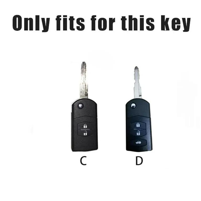 2025 Hot 3 Buttons Car Leather Key Case Protector Cover Shell For Mazda CX-5 CX5 CX-7 CX7 3 2 6 Atenza CX-9/CX9 MX5 Key Case Acc