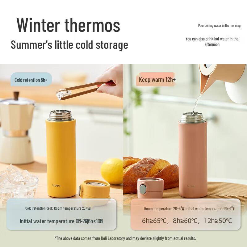 Deli 316 Stainless Steel Pop-up Thermal Mug