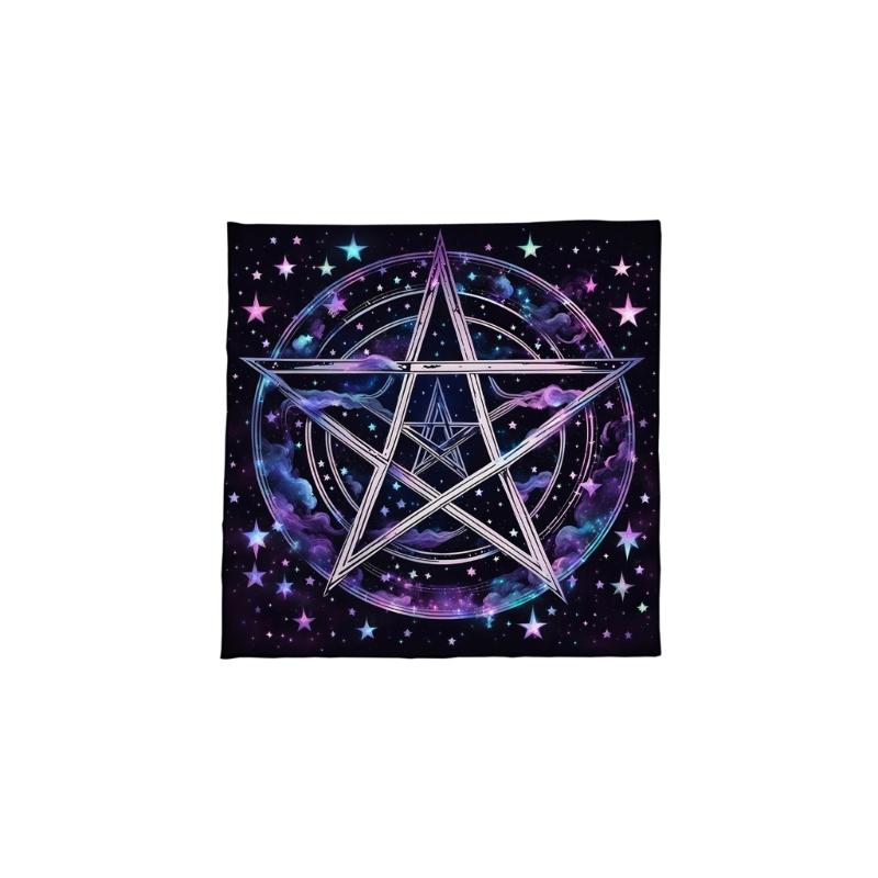 Star Circle Pattern Astrology Tablecloth Tarots Divinations Tablecloth Altars Cloth Divinations Board Game Accessory