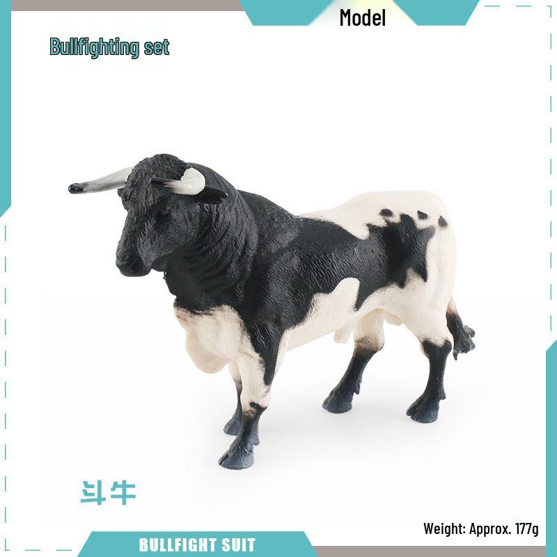 Spanish Bullfighting Set: North African Wild Bull & Tamed Bull Rider Figurine