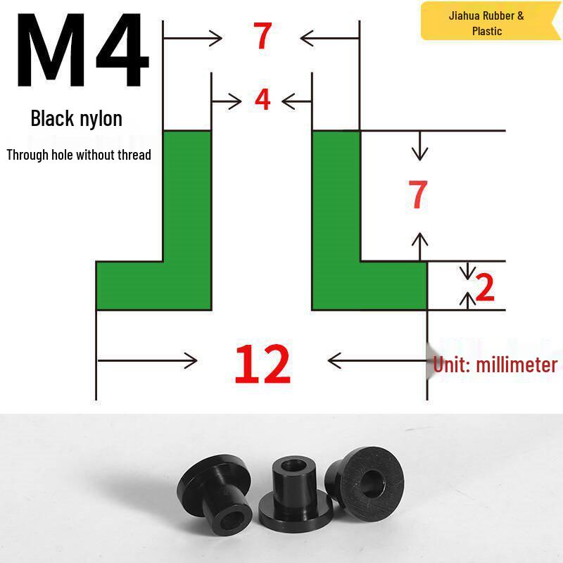 T-förmige Nylon-Dichtungsscheibe M3-M35 Gewinde Isolierabstandshalter