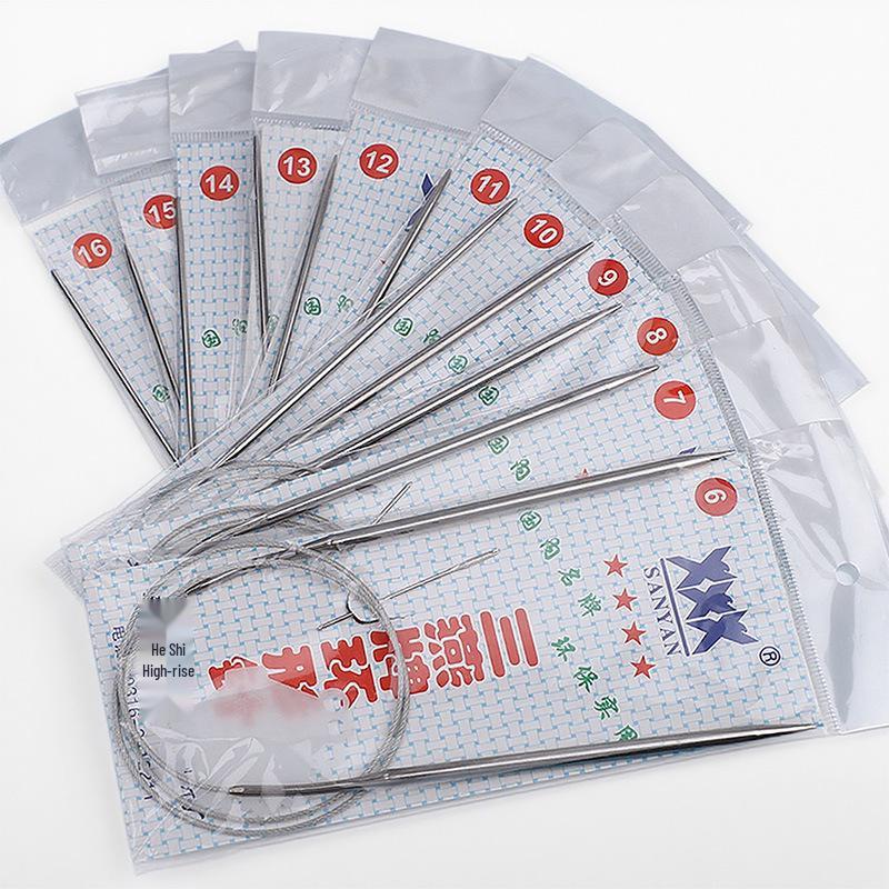 Sanyan Stainless Steel Circular Knitting Needles Set for Sweaters and Scarves