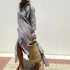 Wish Autumn Five-quarter Sleeve Striped Split Shirt Dress Women