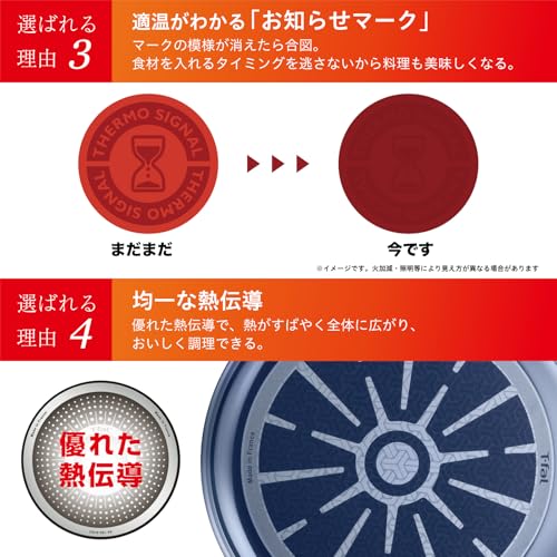 Tefal Wok-Pfanne mit abnehmbarem Griff, 28 cm, tiefer Wok, nur für Gasfeuer, frei von giftigen Substanzen wie PFOA, „Ingenio Neo Royal Blue Intense Wo