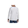 adidas originals 3-stripes Ls T Round Neck Stripe Sports Long Sleeves White Men's GN3477