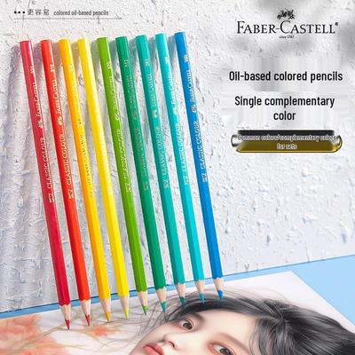 Faber-Castell Art Oil-Based Colored Pencils Set - Red, White, Black, and 60 Single and Complementary Colors.