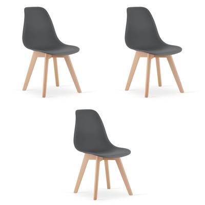 Kito Chair Dark Gray / Natural Legs X 3