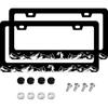 FIORDY 2Pcs Bigfoot License Plate Frame Personalized License Plate Frames Auto Accessory Bracket Stainless Steel License Plate Holder With Screws For