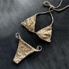 New Bikini Three-point Solid Color Sexy Split Bikini Swimsuit for Women