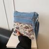 Vintage Butterfly Printing Denim Bag Crossbody Bag