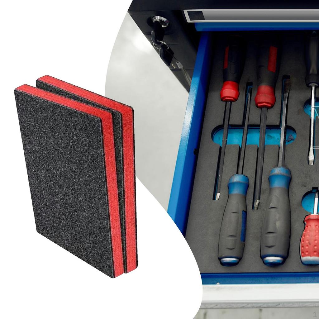 2 Pieces Tool Box Foam Packing Padding Protection Practical Cuttable Inserts for Cases