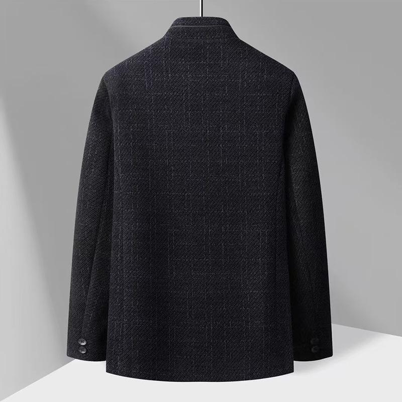 Chenille Wool Jacket for Middle-Aged & Elderly Men - Spring/Autumn Style, Warm & Casual Top for Dad or Grandpa