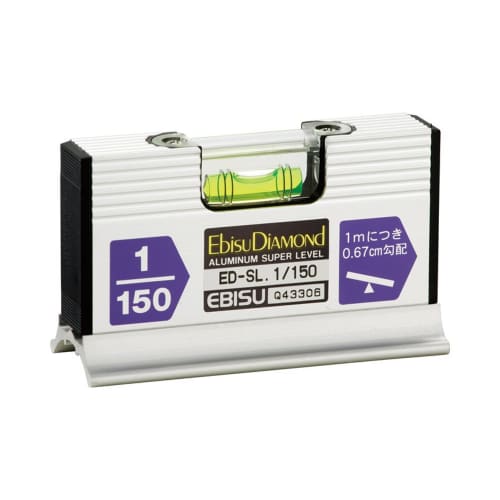 Ebisu Slope Level Wide ED-SL, 1/150 Scale, for Plumbing and Drainage Work, Silver