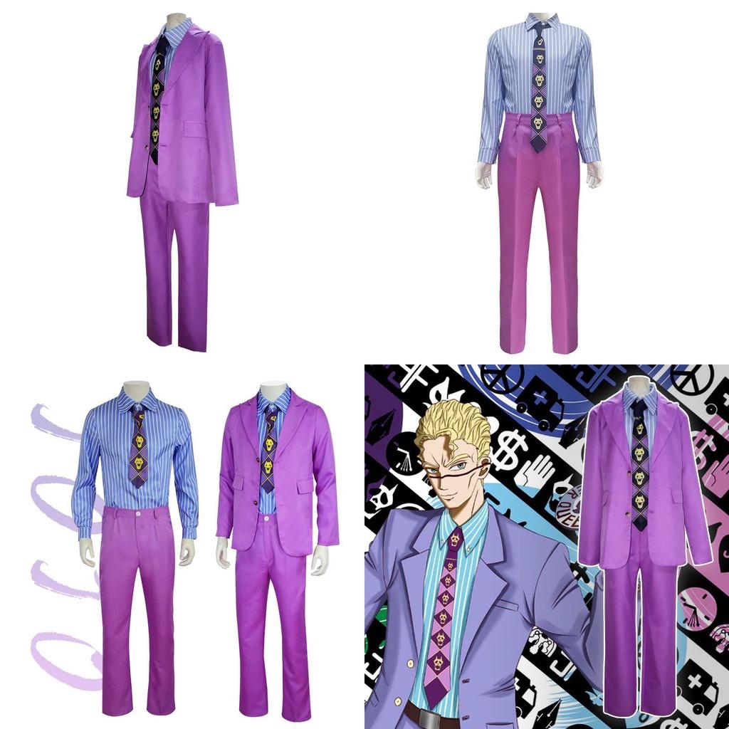 Szczegółowe ubrania do cosplayu Jojo's Bizarre Adventure Diamond Is Unbreakable Yoshikage Kira/Kosaku Kawajiri