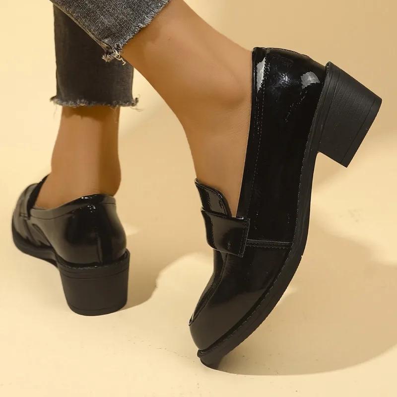 Fashion Ladies Shoes 2025 High Quality Slip on Women's High Heels Fashion Plus Size Solid Office and Career Sexy Pointed Toe Heels Women