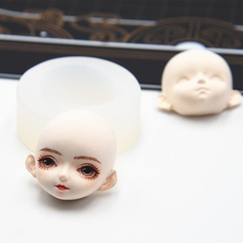 Lightweight Silicone Clay Doll Face Molds Anime Characters Moulds Perfect Gift for Craft Enthusiasts Animation Fans