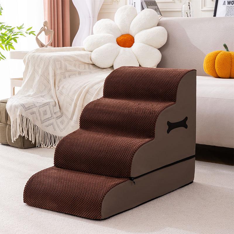Safety Ramps Pet Stairs for Small Dogs Cats Non Slip Washable Foam Steps Climbing Ladder for Sofa Bed Accessories Dog Ramp