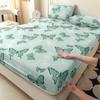 1Pcs Cartoon Butterfly Fitted Sheet Queen Size Mattress Cover With Elastic Band Twin Full Size Bed Sheet