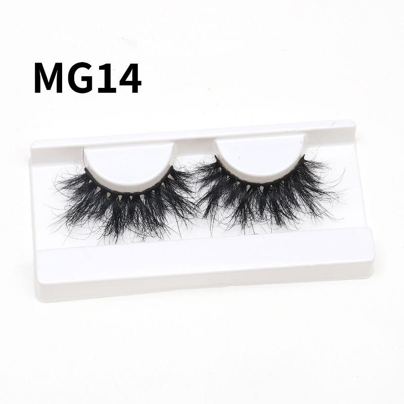Dense Explosive Mink Hair 27mm Extended False Eyelashes Multi-layer Three-dimensional Curled Long Eyelashes Cross-border Supply