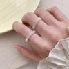 Elegant Geometric Lace Flower Open Ring for Women - Adjustable and Trendy Index Finger Jewelry