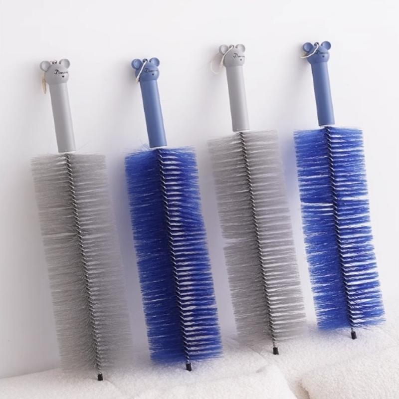 1 Piece Long Handle Air-Conditioner Shutter Cleaning Tool Bendable Fan Brush Ultra-Fine Bristles Fan Inner Duster Remover