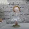 Flower Thrower Sculpture,Figurine for Home Decoration,Office Desk and Bookshelf Ornaments, Modern Decorative Character Figurines