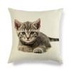 Cartoon Cat Pattern Series Super Soft Cotton and Linen Material Pillow Cover for Home Sofa Decoration Pillow Cover